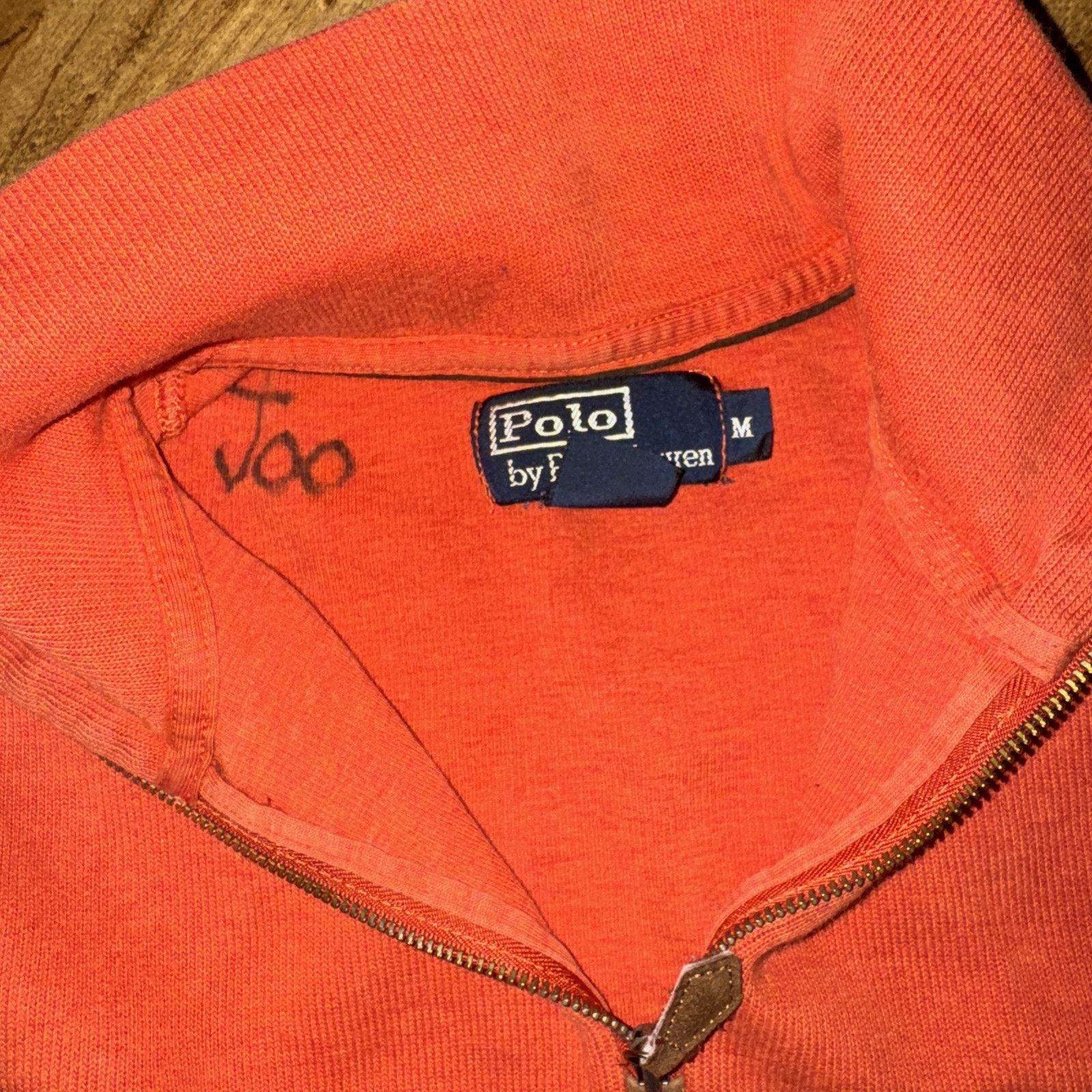 Ralph Lauren × Vintage Polo Ralph Lauren Quarter Zip Sweater Orange Medium 21x24 Size US M / EU 48-50 / 2 - 3 Thumbnail