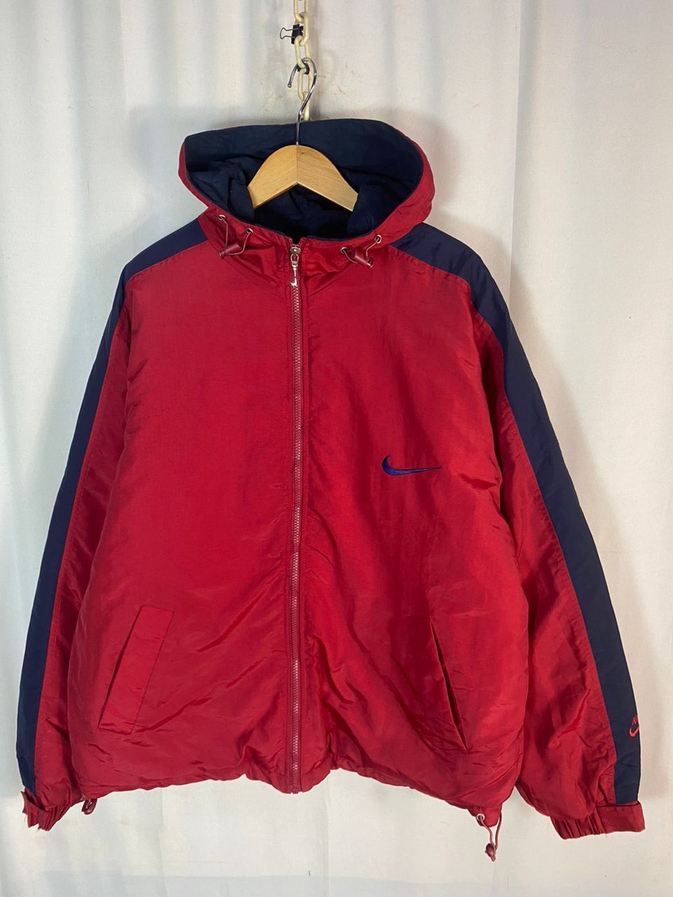 Nike × Vintage Unisex 🔥Vintage nike swoosh hoodie zipper jacket Size US L / EU 52-54 / 3 - 1 Thumbnail
