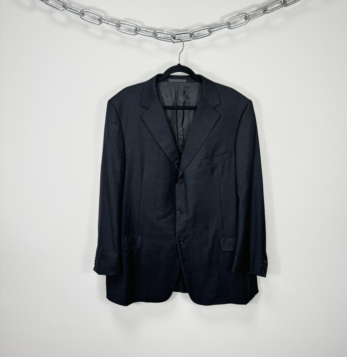 Ermenegildo Zegna Ermenegildo Zegna Men’s Dark Gray Formal Wool Blazer Jacket Size 50L - 1 Thumbnail