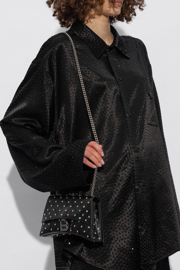 Balenciaga o1mt1gz1024 Size: OS / Crush XS Chain Bag Rhinestones Black Size ONE SIZE - 2 Thumbnail