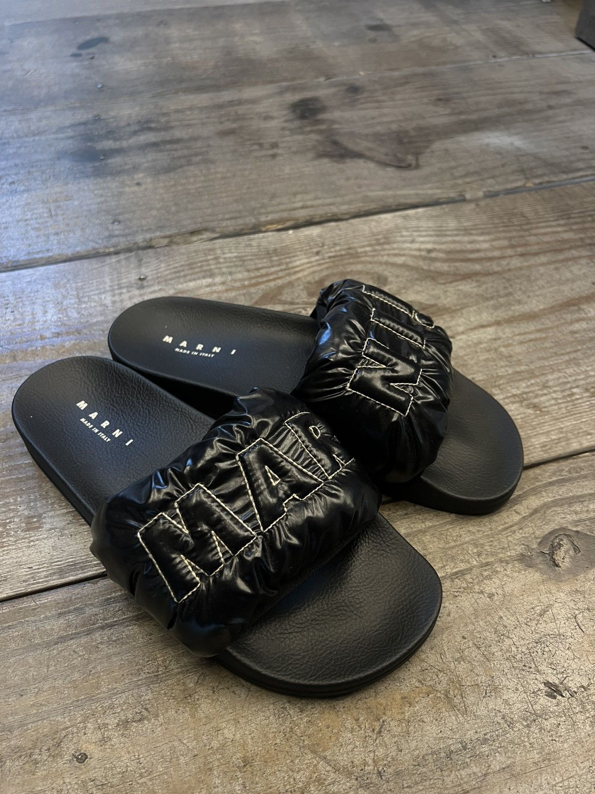 サンダル MARNI Men Sandals SBMR000600 P412200V58 Green Men's Slides, Sandals and Mules
