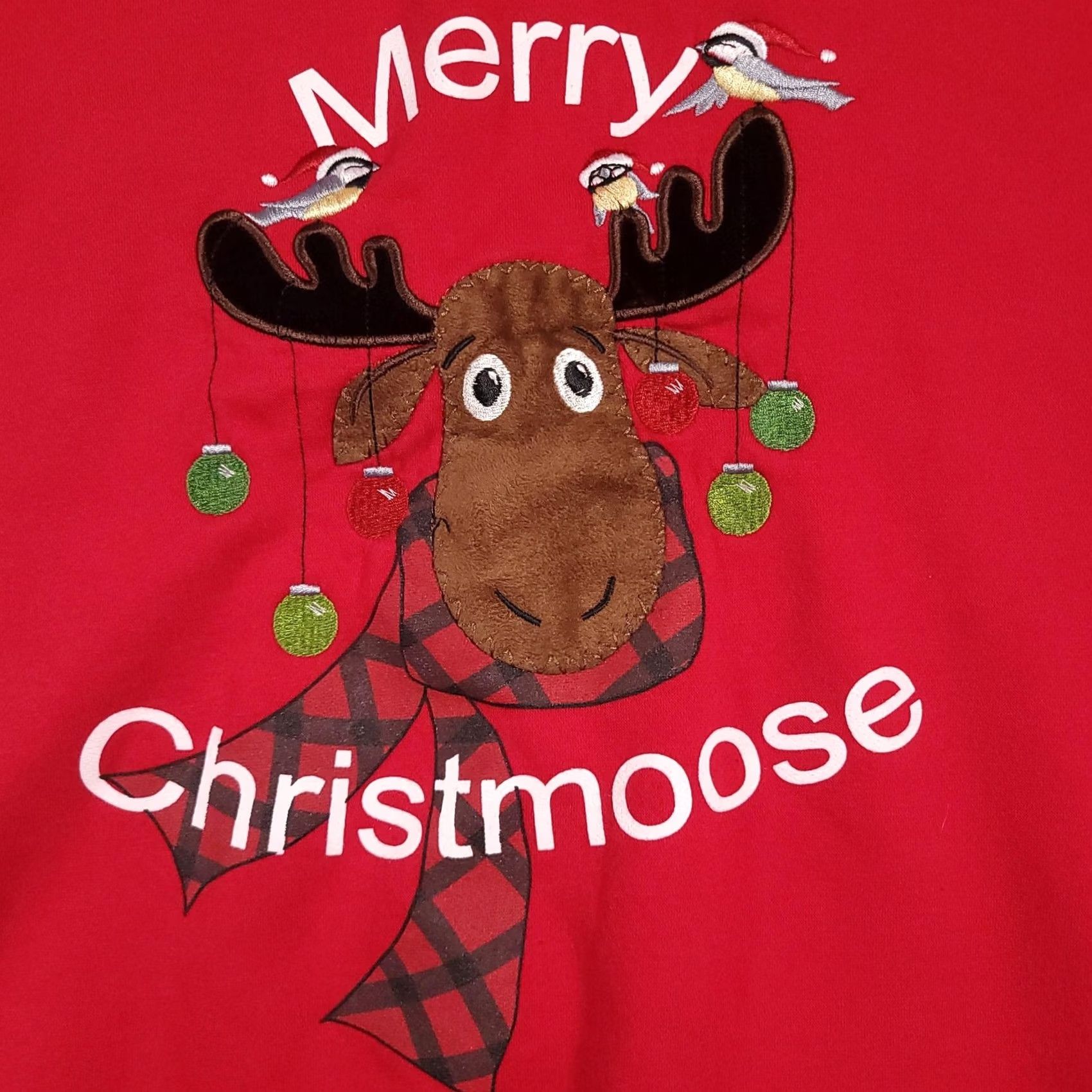 Vintage VINTAGE Top Stitch Merry Christmoose Sweatshirt Women's XL Red Christmas Moose Novelty Pullover Size XL / US 12-14 / IT 48-50 - 4 Thumbnail