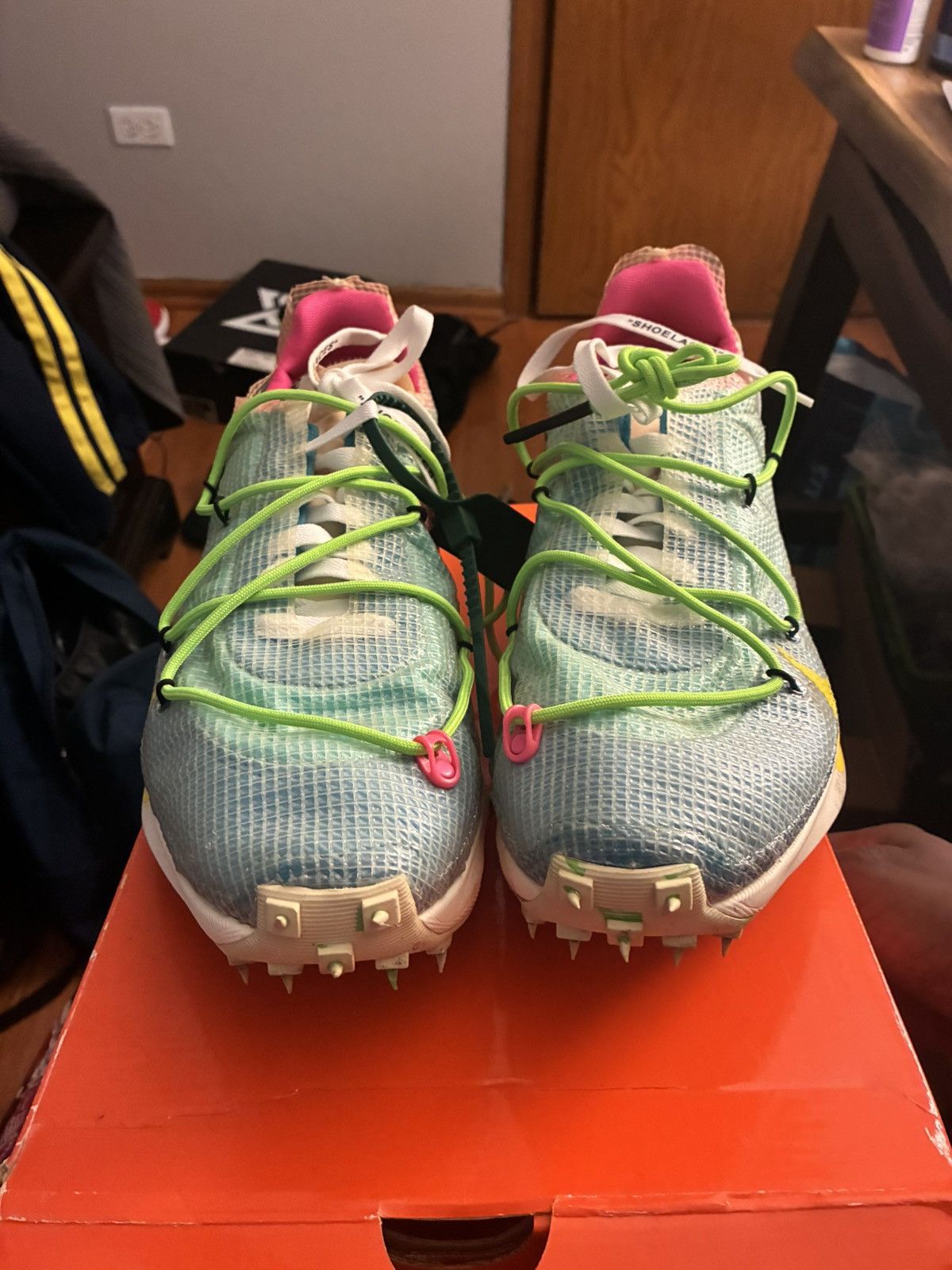 Nike Nike X Off White Light Blue Vapor Street Size US 12 / EU 45 - 5 Thumbnail