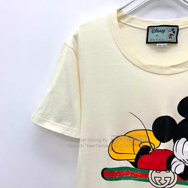 Gucci Gucci 20-year limited beige Mickey print cotton short-slee Size XXS / US 00 / IT 34 - 3 Thumbnail