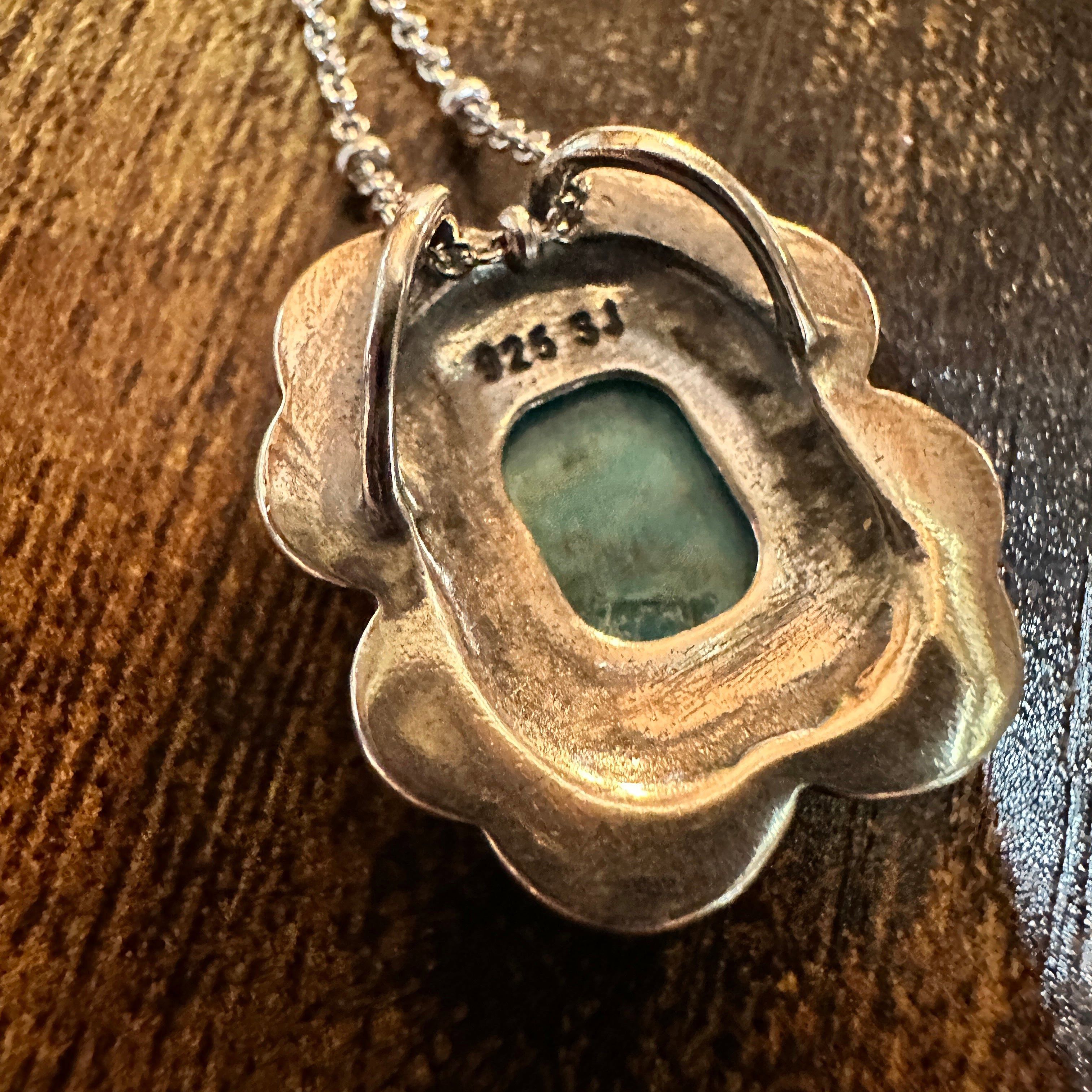 Other Turquoise Elegance: Sterling Silver Beaded Chain Necklace 16 Size ONE SIZE - 2 Thumbnail