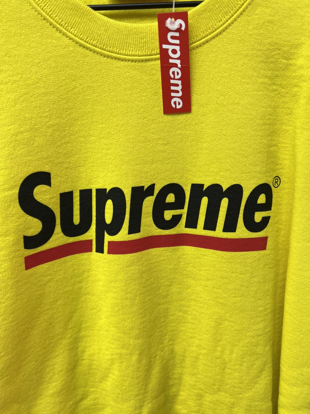 Supreme Supreme Underline Lemon Crewneck Size US L / EU 52-54 / 3 - 6 Thumbnail
