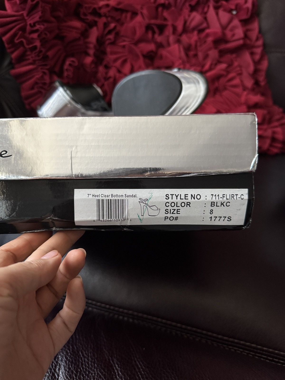 The Unbranded Brand Ellie Black and Silver Platform sex party Shoes size varies Size US 7 / IT 37 - 7 Thumbnail