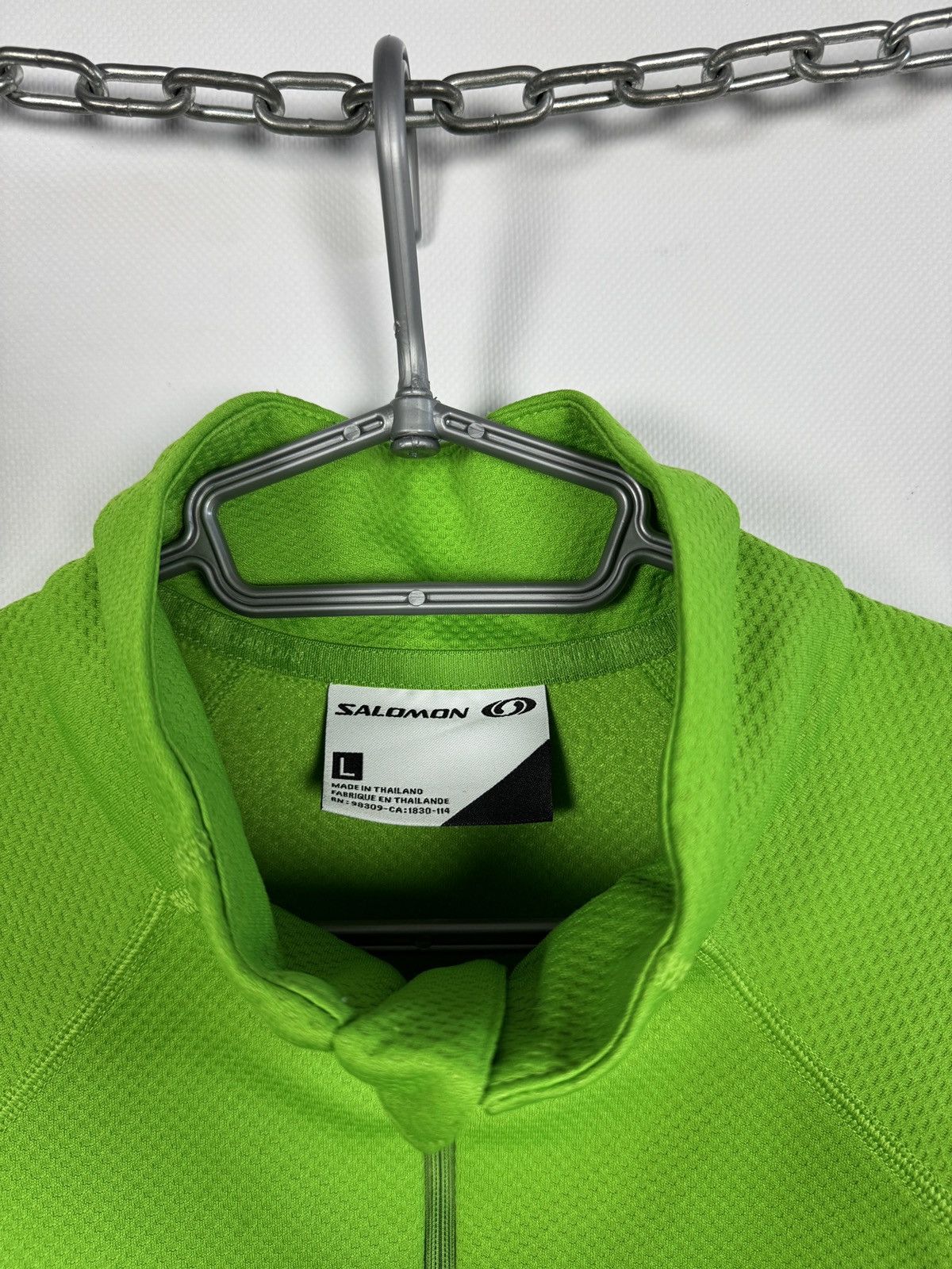 Salomon Salomon Green 1/4 Zip Pullover Long Sleeve Sport Top Size L Size US L / EU 52-54 / 3 - 7 Thumbnail