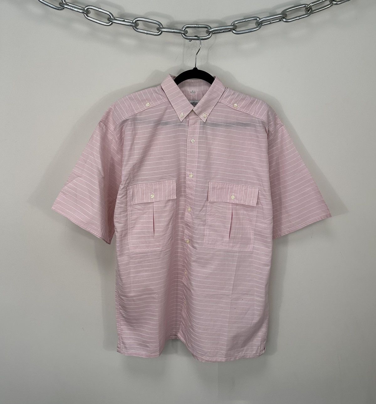 Valentino Vintage Valentino Striped Pink Pockets Luxury Shirt Size US M / EU 48-50 / 2 - 1 Thumbnail