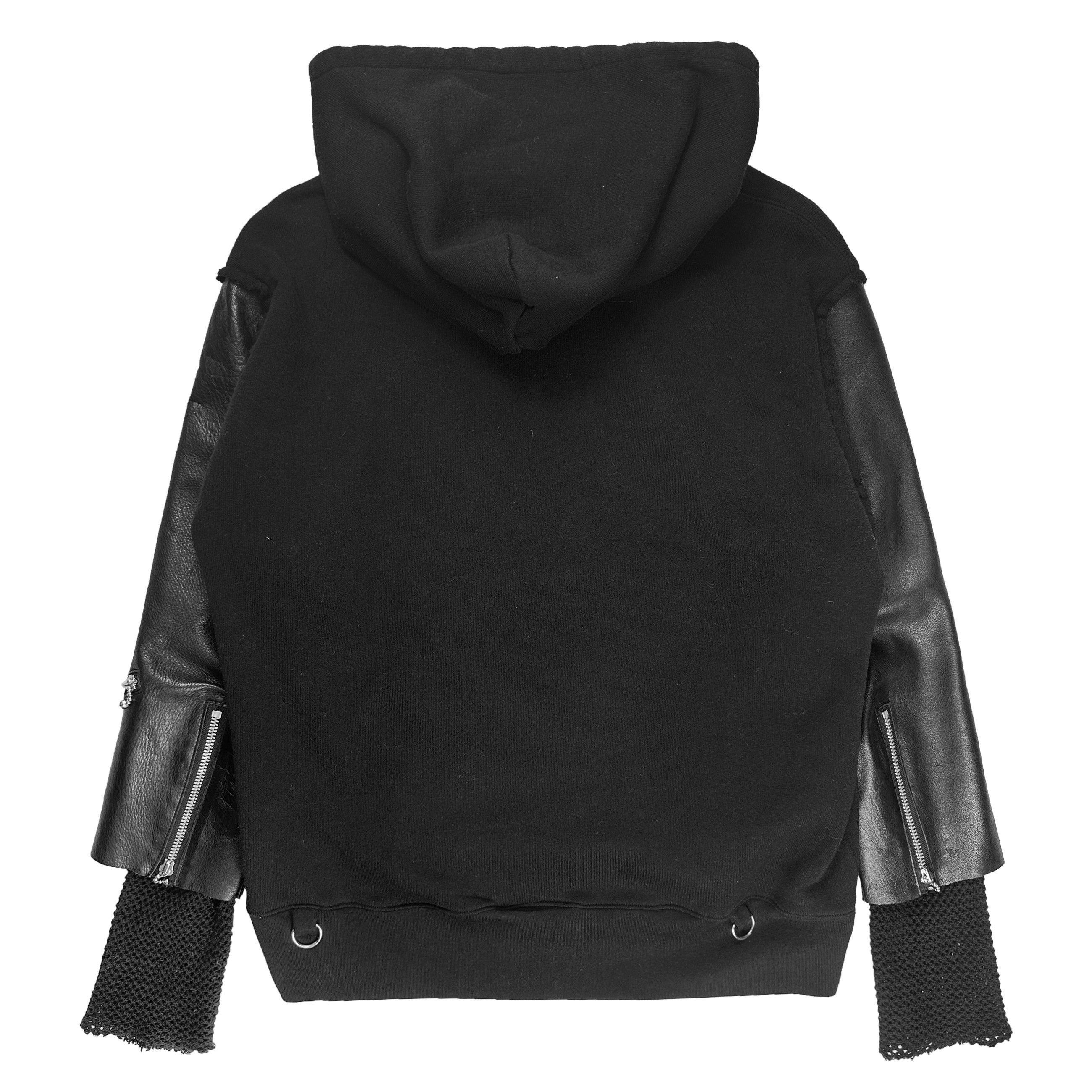 Undercover AW03 Leather Layered Hoodie Size US M / EU 48-50 / 2 - 2 Thumbnail