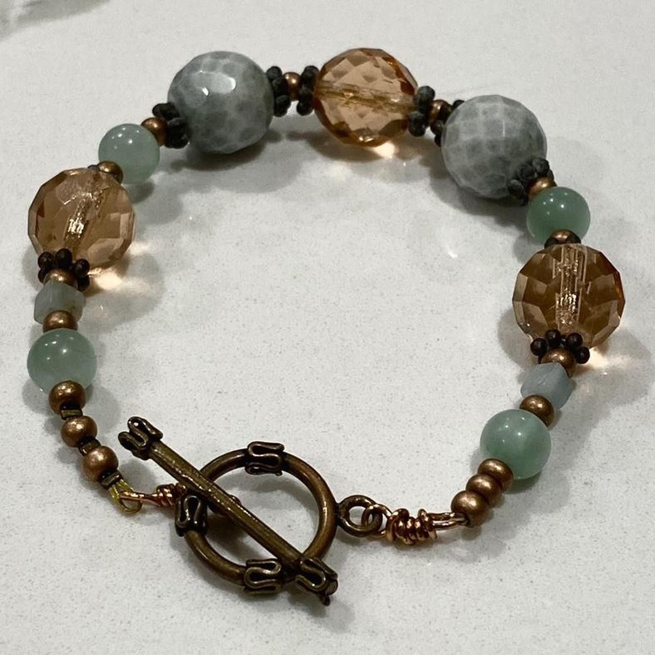 Handmade handmade real seaglass and copper bracelet Size ONE SIZE - 2 Thumbnail