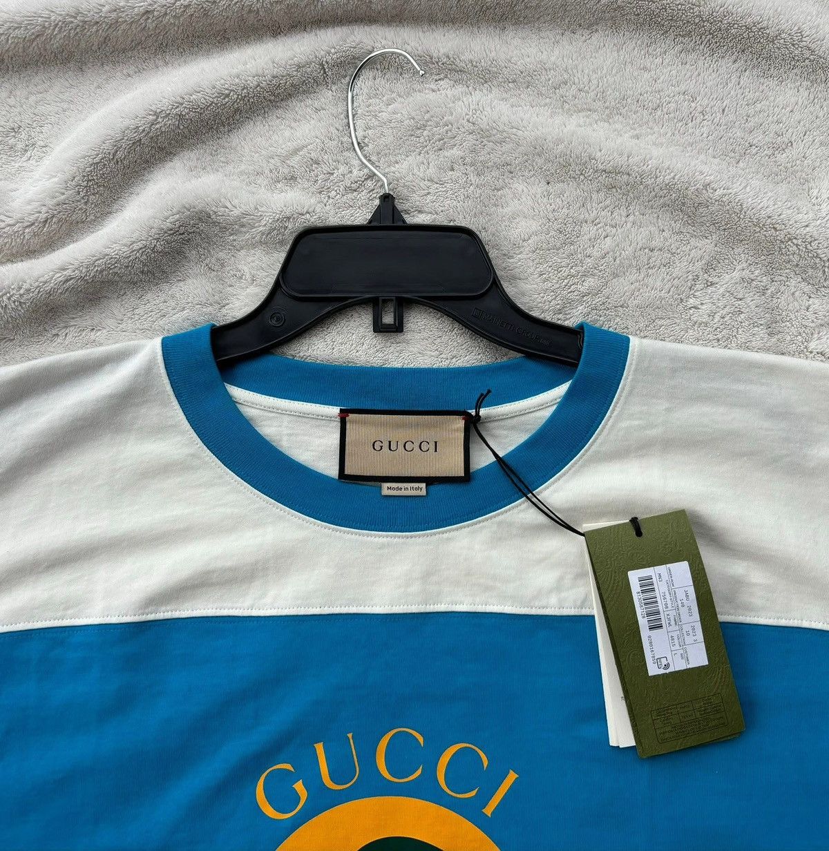Gucci Gucci Blue Interlock 1921 Logo Tee Size US XL / EU 56 / 4 - 4 Thumbnail
