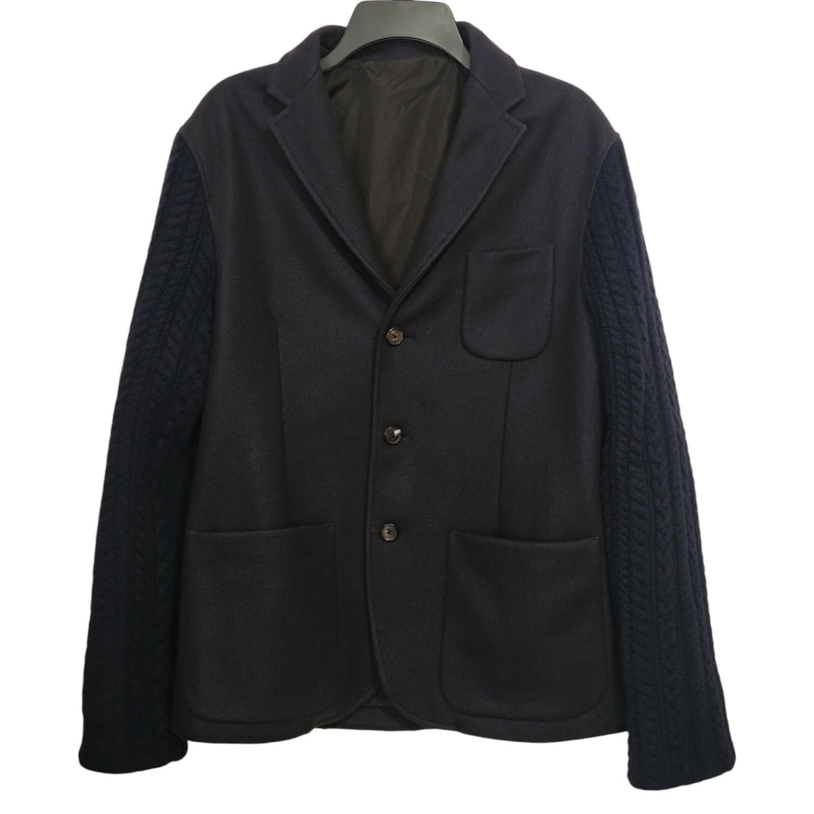 Altea Altea Janet Jacket With Woolen Sleeves Dark Navy Men Size 50 Size US M / EU 48-50 / 2 - 2 Thumbnail