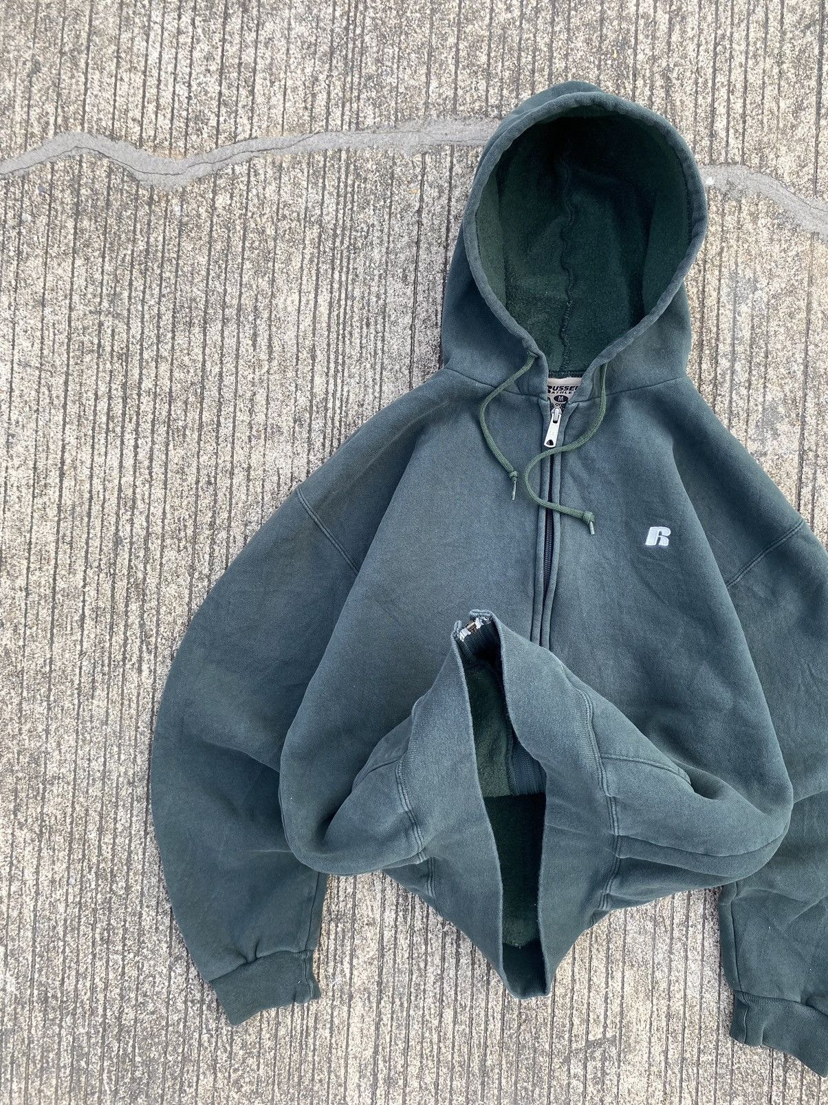 Russell Athletic Faded Russell Athletic Zip Hoodie Green Size US M / EU 48-50 / 2 - 9 Thumbnail