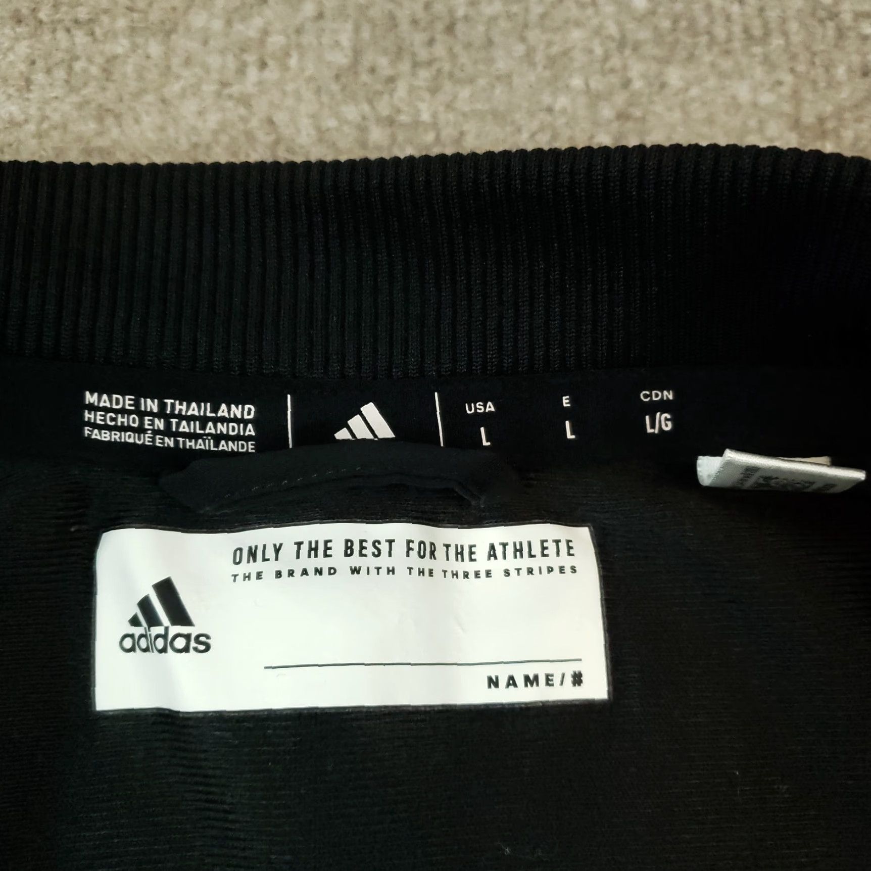 Adidas Adidas Jacket Womens Large Black Mock Neck Long Sleeve Casual Logo Full Zip Size L / US 10 / IT 46 - 7 Thumbnail
