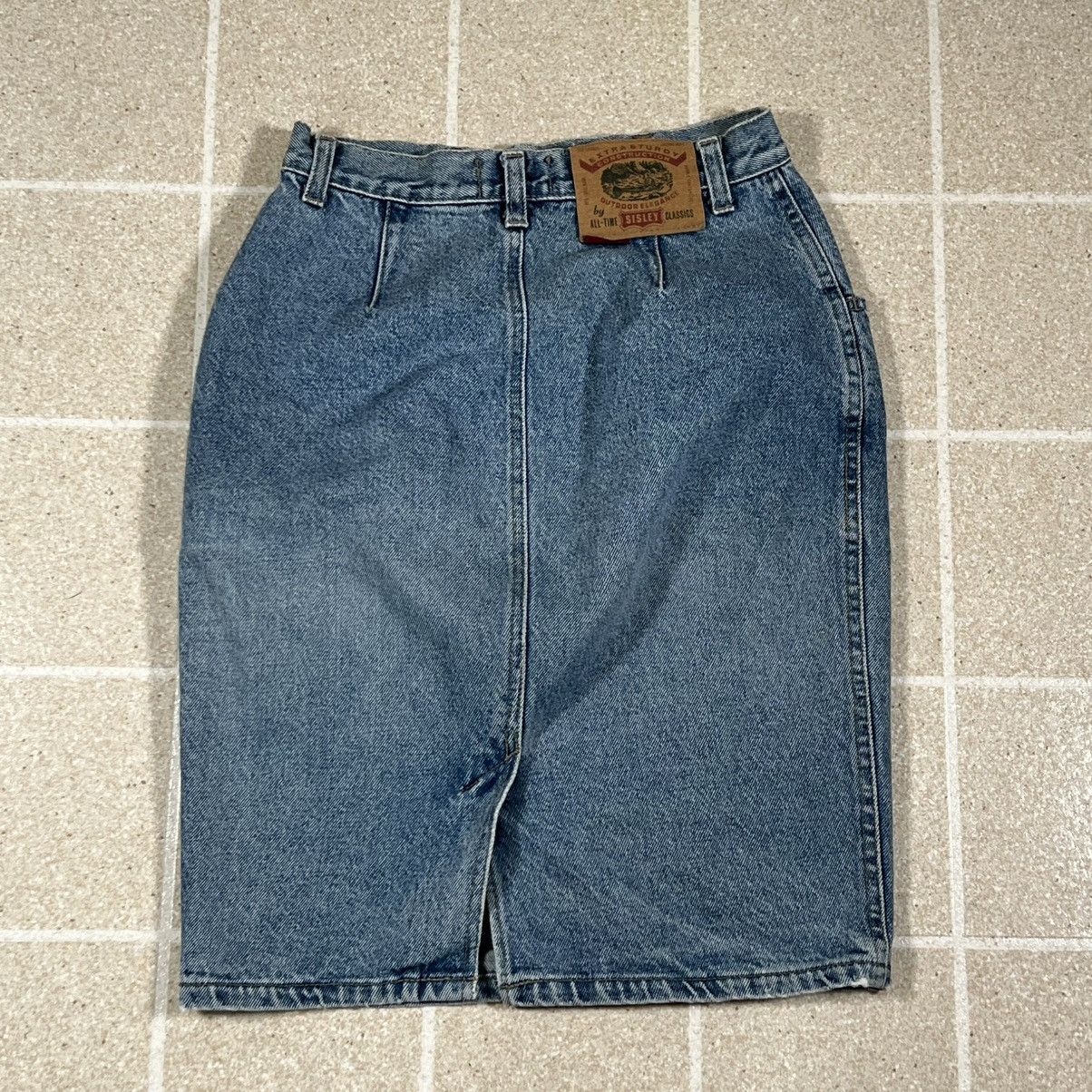 Sisley Vintage Women’s Sisley Denim Pencil Skirt Y2K Jorts Size 22" - 3 Thumbnail