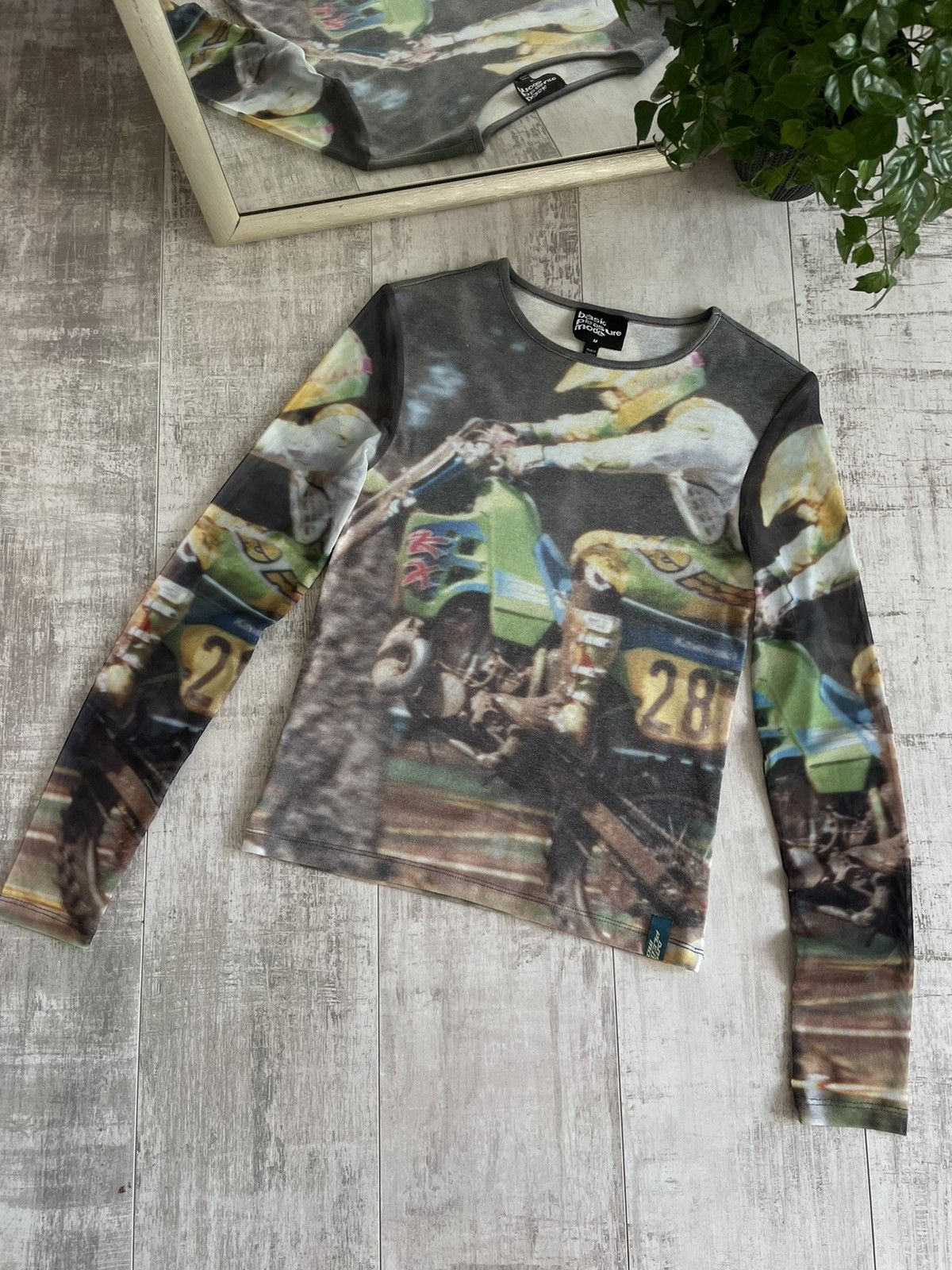 If Six Was Nine × Japanese Brand Basic Pleasure Mode Y2K Japan Mesh Long Sleeve Rider JPG Size M / US 6-8 / IT 42-44 - 2 Thumbnail