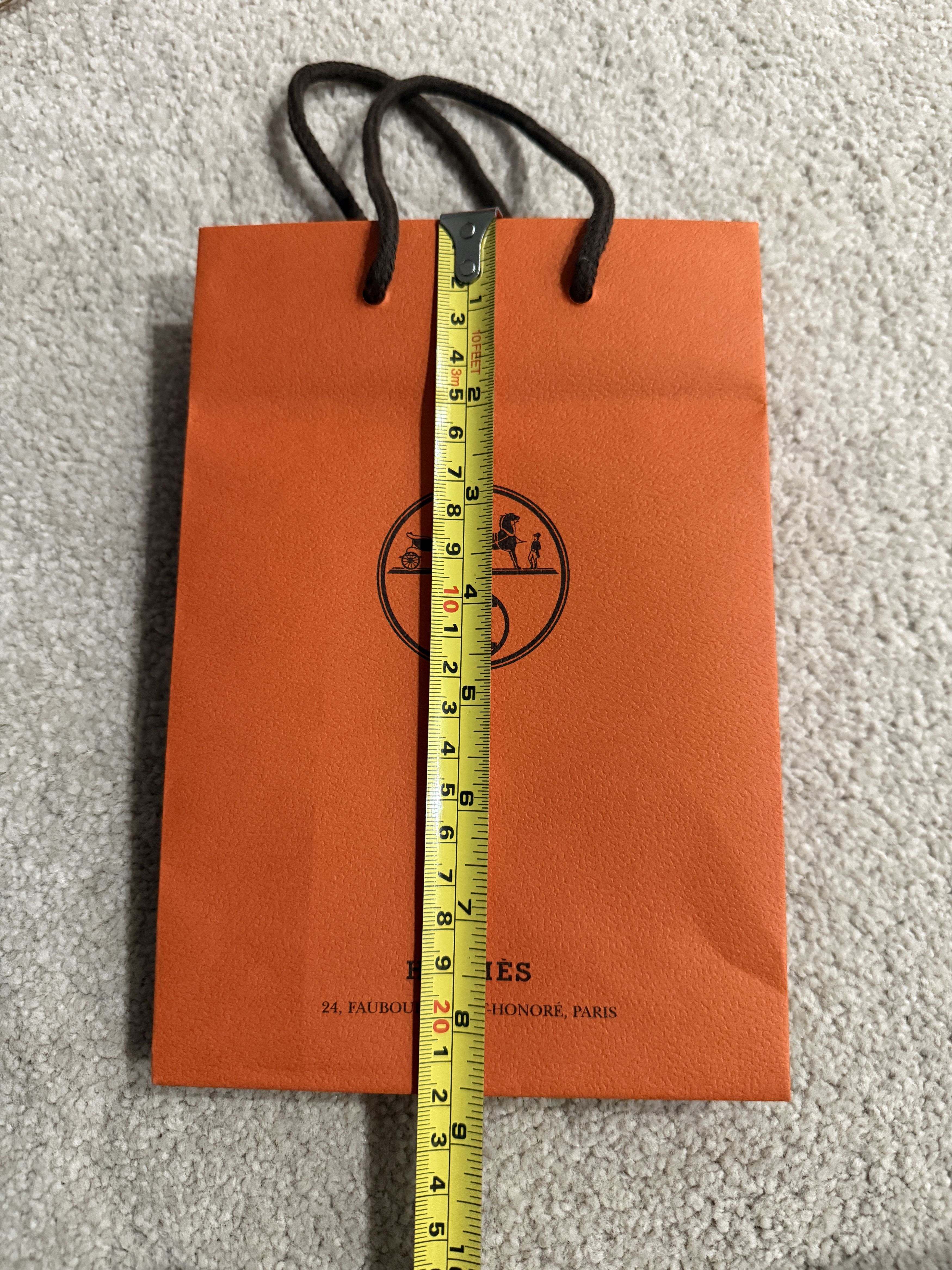 Hermes Authentic Hermes Orange Gift Paper Shopping Bag - Small Size ONE SIZE - 3 Thumbnail