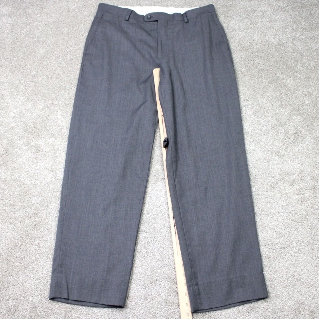 Joseph Abboud Joseph Abboud Pants Mens 34x30 Gray Wool Flat Front Straight Leg Dress Pants XS? Size US 34 / EU 50 - 2 Thumbnail