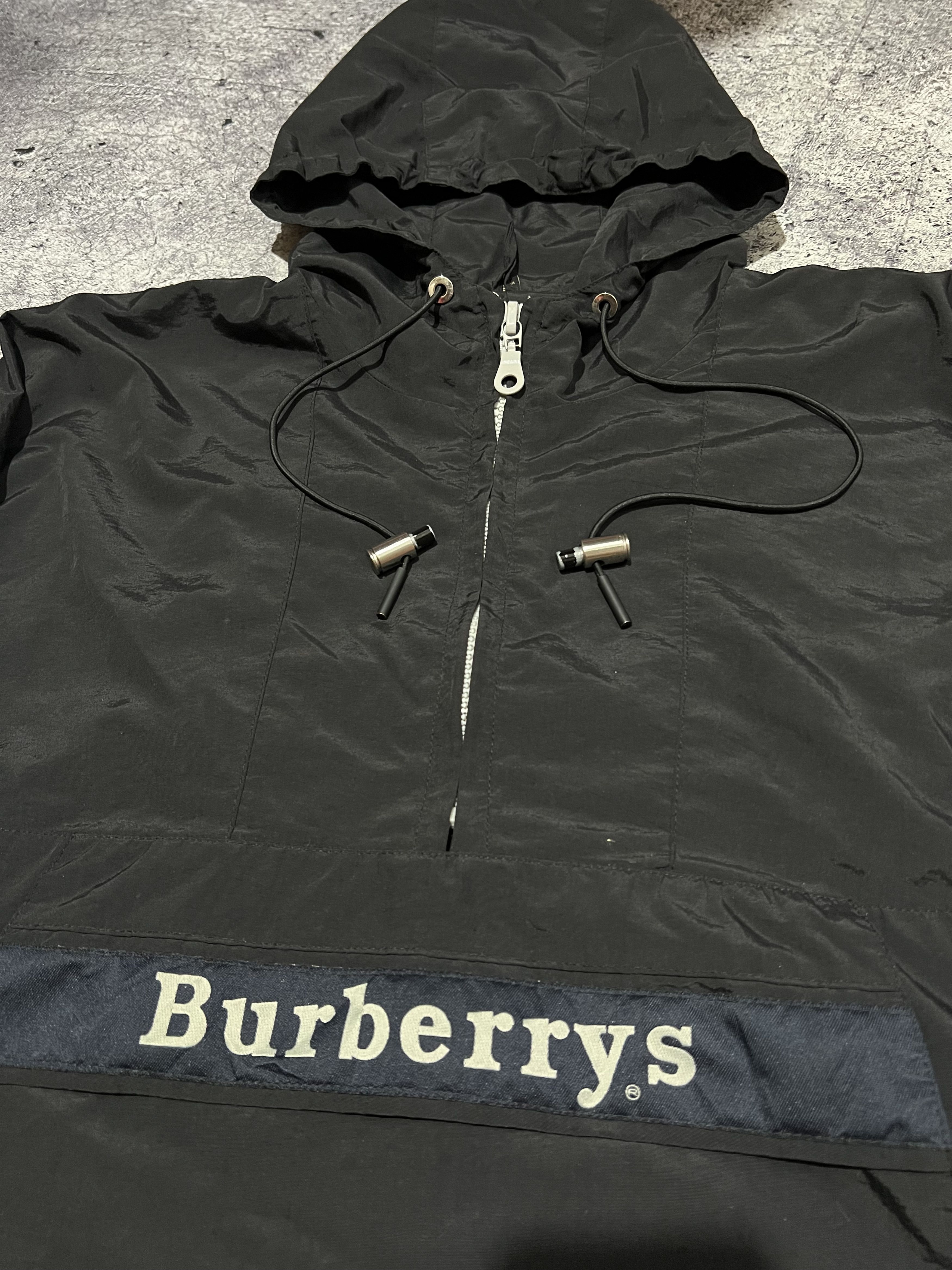 Vintage Burberry Sport Embroidery Anorak Hodded Jacket Grailed