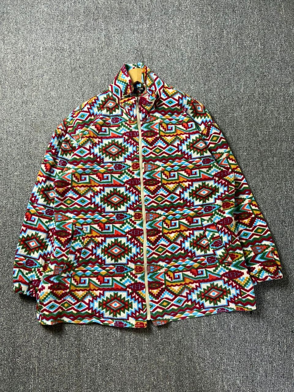 Japanese Brand Vintage Calizione Abstract Pattern Fleece Jacket (205) Size US S / EU 44-46 / 1 - 1 Thumbnail