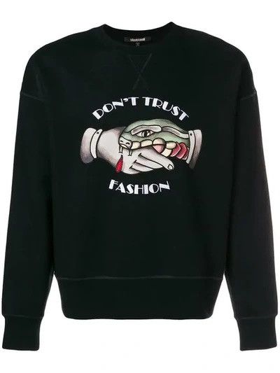 Roberto Cavalli Roberto Cavalli - Don't Trust Fashion Sweater - S Size US S / EU 44-46 / 1 - 1 Thumbnail