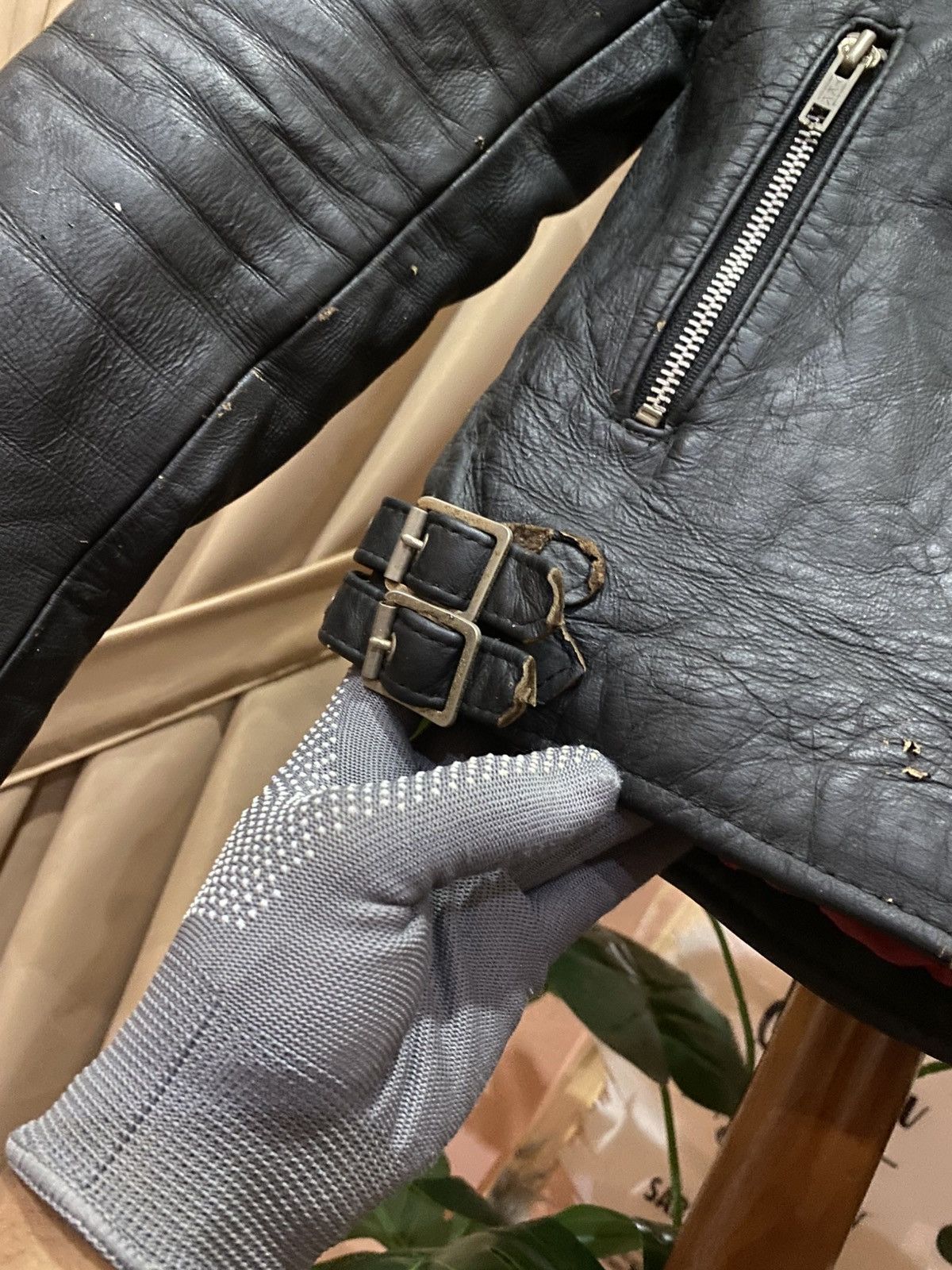 Other Vintage Black Leather Biker Jacket Made England Real Leather Size US S / EU 44-46 / 1 - 8 Thumbnail