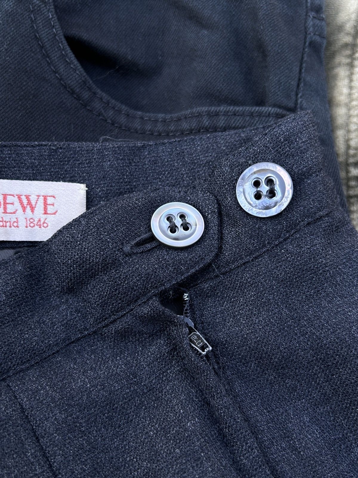 Loewe 80s Vintage Loewe Madrid 1986 Wool Casual Trousers Pants 40 Size 27" / US 4 / IT 40 - 8 Thumbnail