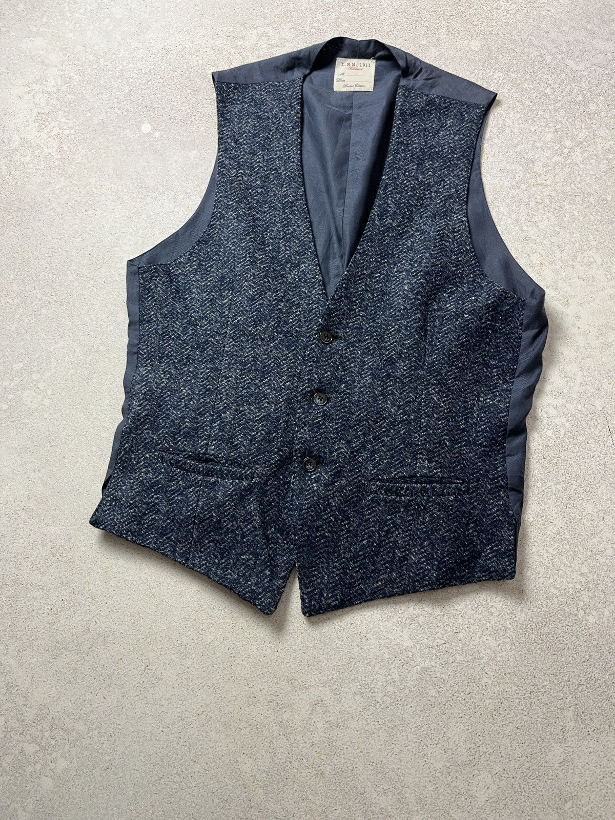 L.B.M. 1911 Mens LBM 1911 Vest Tailored Gilet Limited Edition Size 50R Size 50R - 3 Thumbnail