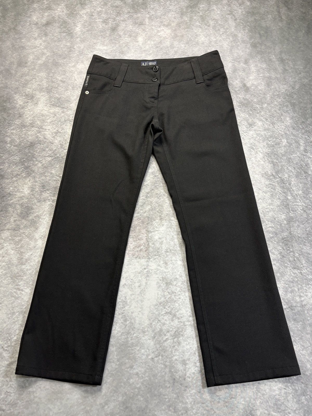 Armani × Giorgio Armani × Vintage Vintage Armani Jeans Black Trousers 2000s Italy Capo Campion Size 29" - 11 Thumbnail