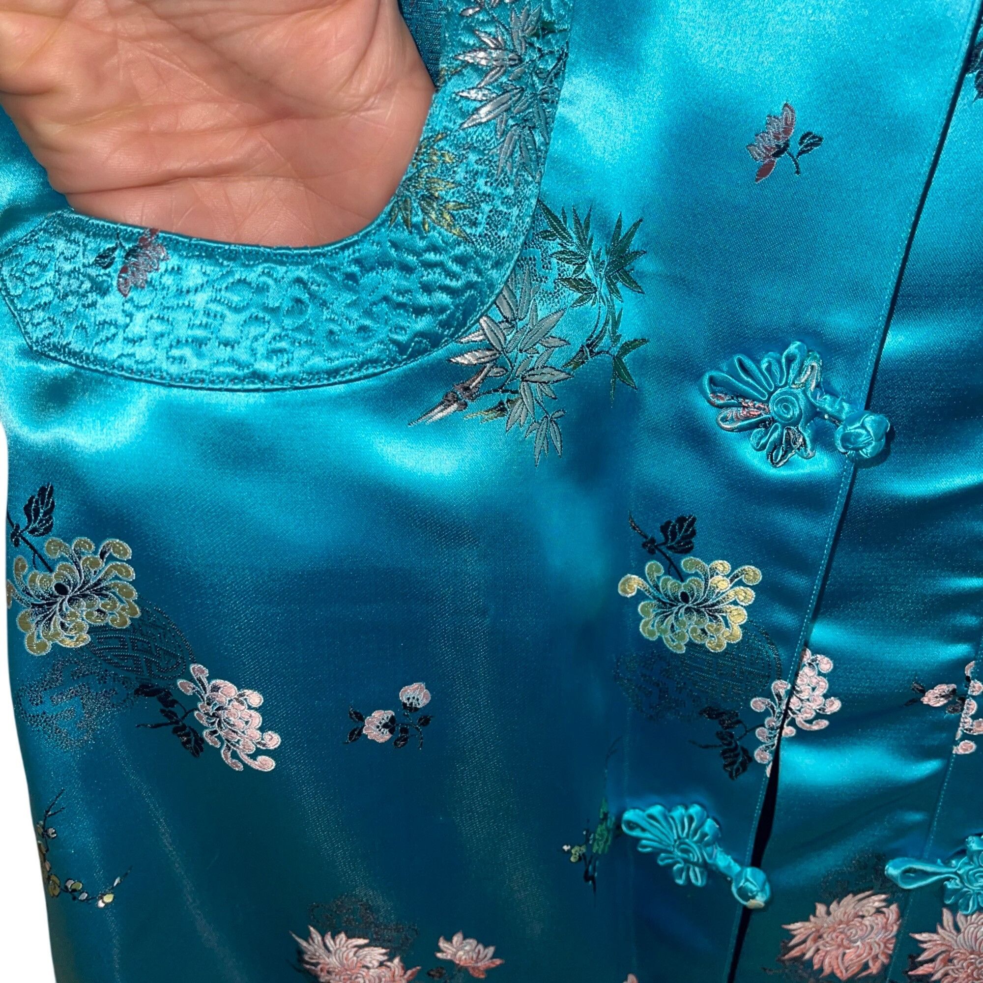 Vintage Vintage Womens Robe Size 40 Blue Duster Kimono Size ONE SIZE - 6 Thumbnail