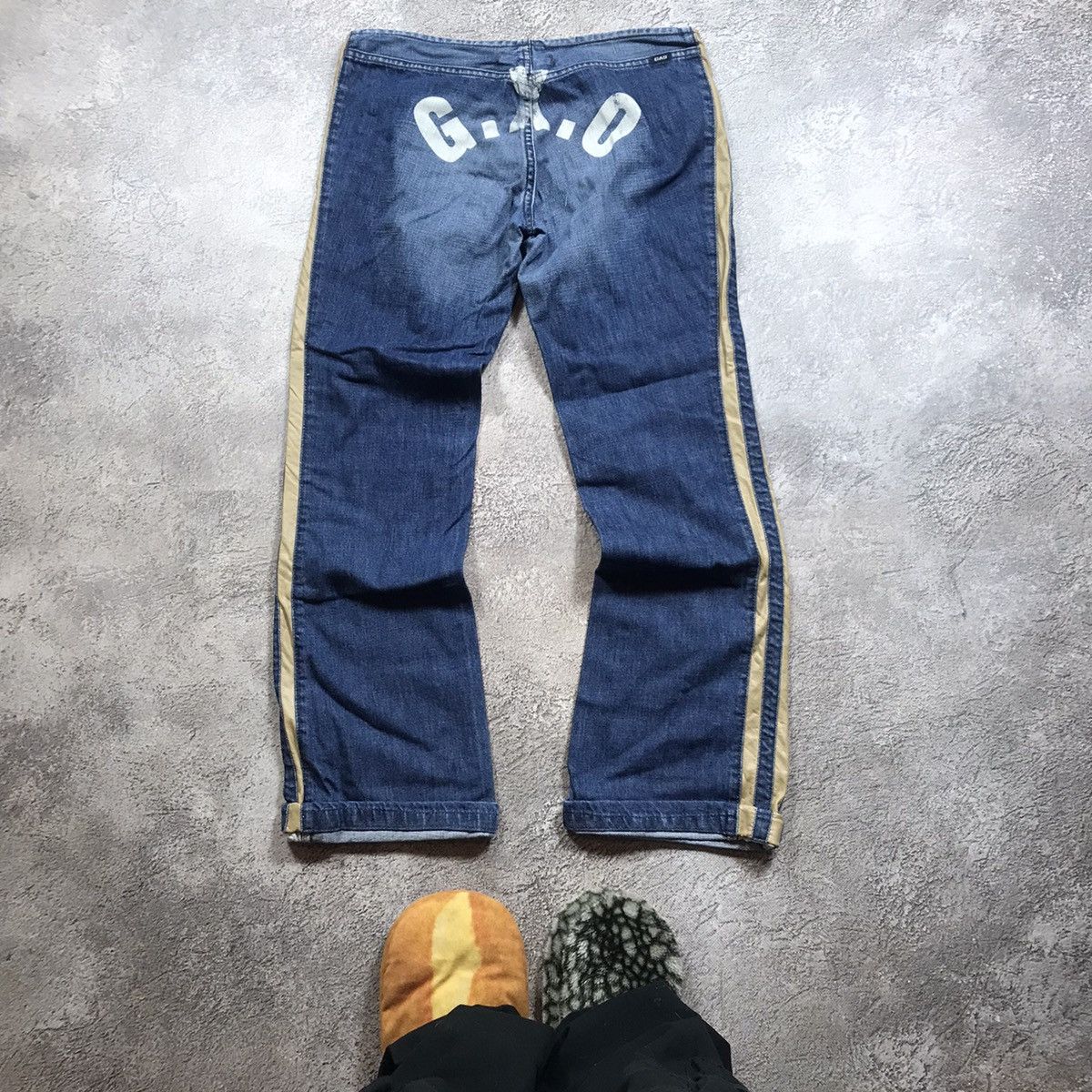 Vintage Vintage Y2K Distressed Flared Jeans Japanese Streetwear 30 Size 30" / US 8 / IT 44 - 4 Thumbnail