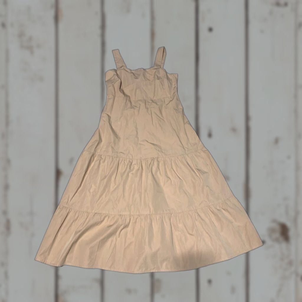 Madewell Madewell Sundress Button-Back Tiered Long Beige Women 6 Regular) Size M / US 6-8 / IT 42-44 - 1 Thumbnail