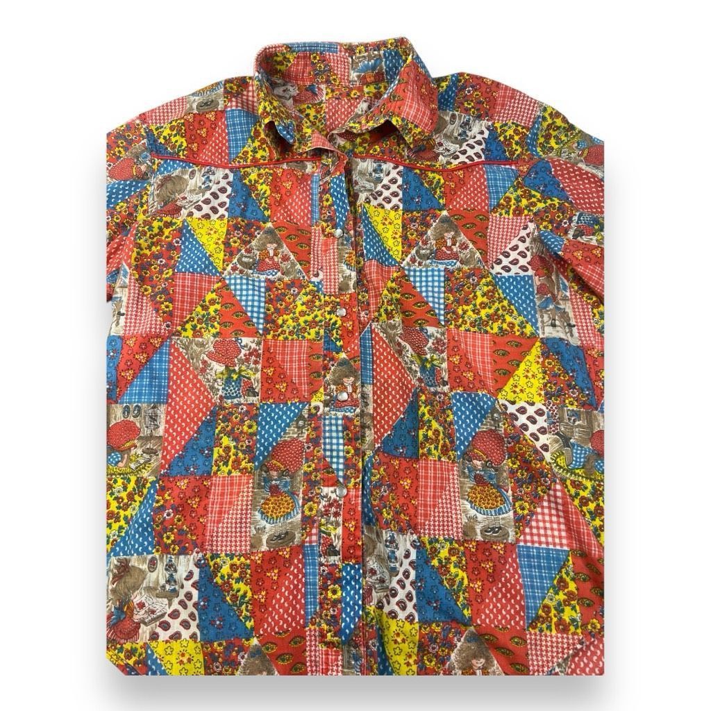 Other Vintage Patchwork Snap Button Top Size Large Size L / US 10 / IT 46 - 2 Thumbnail