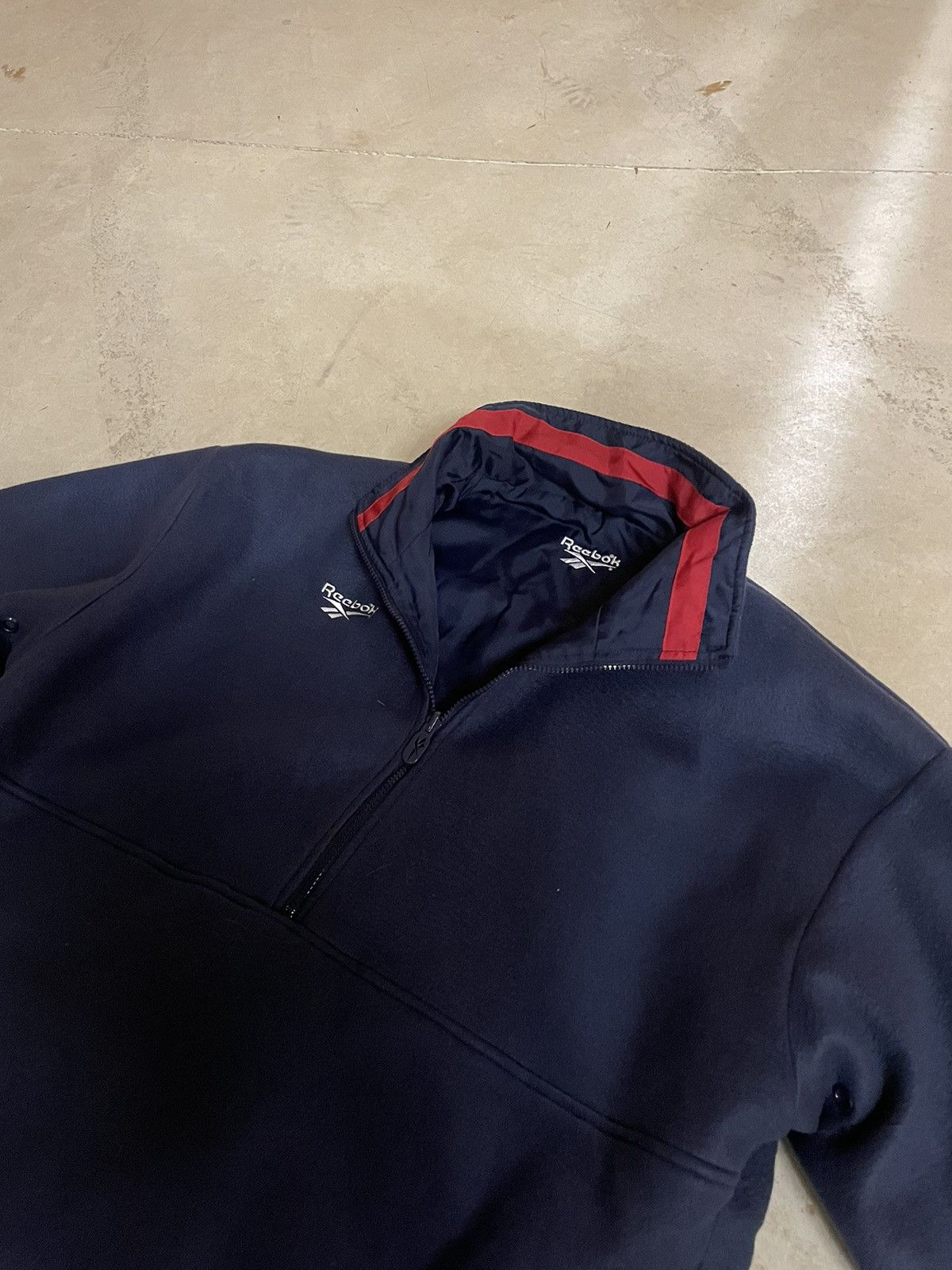 Reebok Vintage 90’s Reebok Fleece-lined 1/4-zip REVERSIBLE Jacket! Size US XL / EU 56 / 4 - 16 Thumbnail