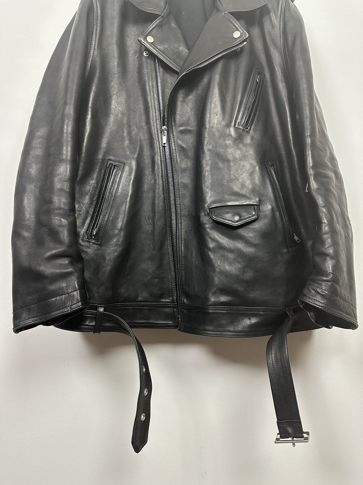 Rick Owens FW23 ‘LUXOR’ DRKSHDW Horse Leather Jumbo Luke Stooges Jacket Size US L / EU 52-54 / 3 - 3 Thumbnail
