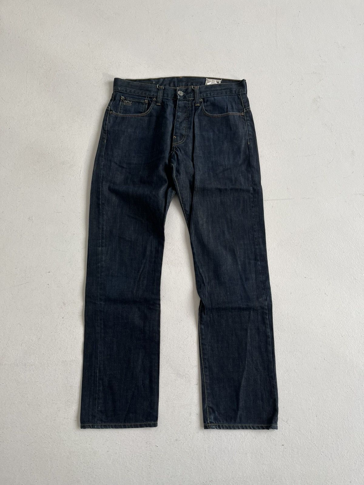 G-Star Vintage G Star Raw navy denim jeans y2k edwin style Size US 32 / EU 48 - 1 Thumbnail