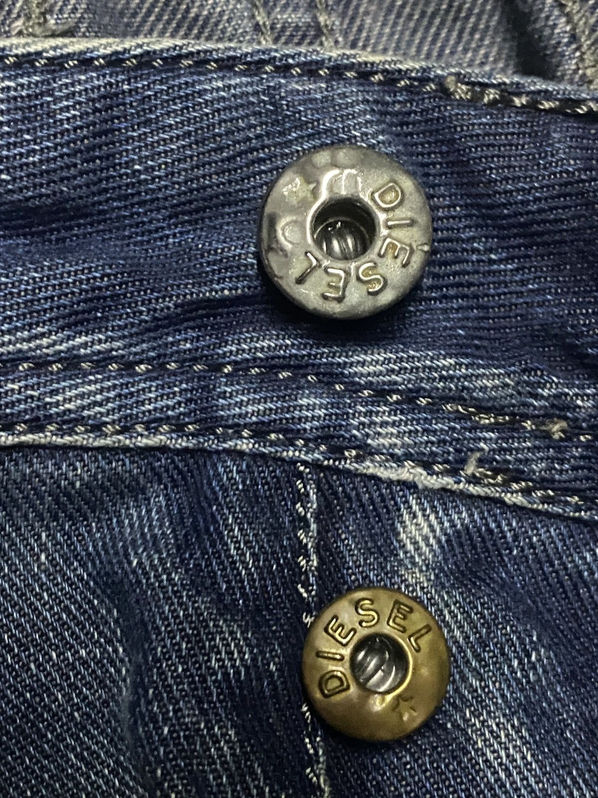 Diesel Black Gold Vintage Diesel Blue Eyecons Y2K Mud Wash Ripped Skinny Jeans Size US 32 / EU 48 - 16 Thumbnail