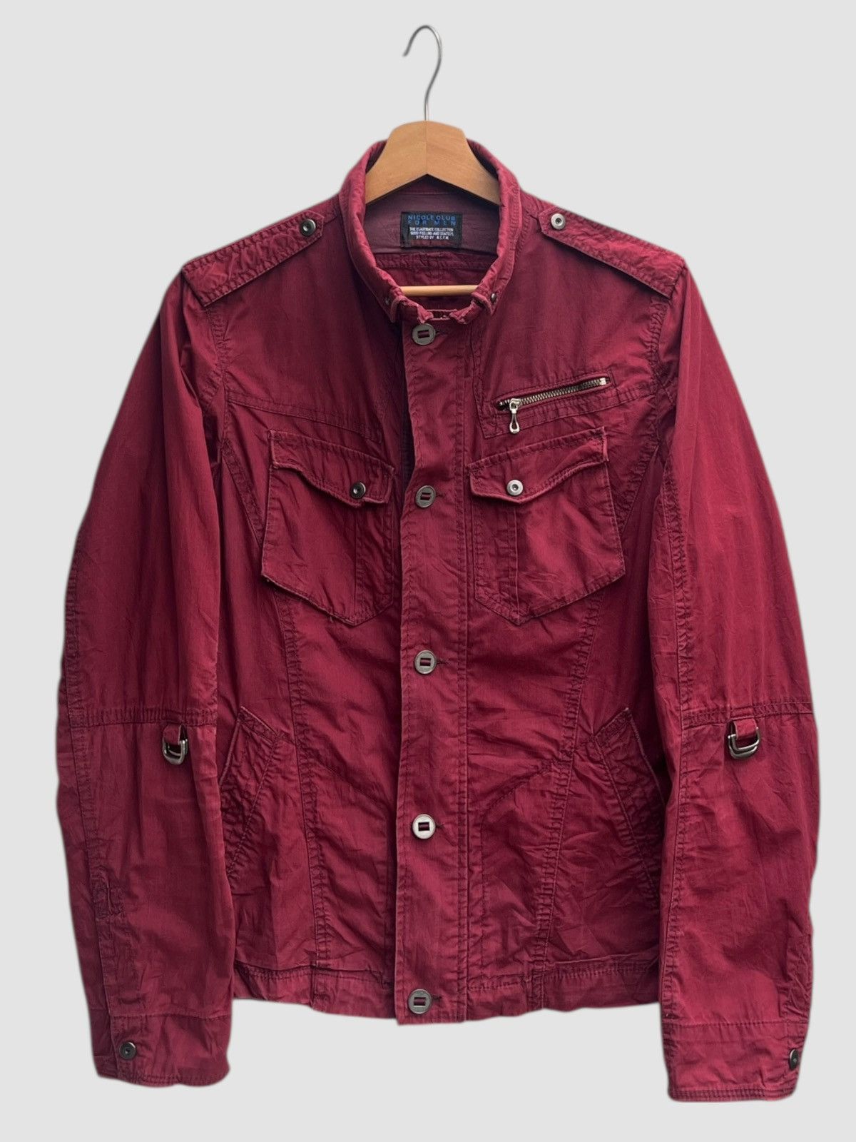 Nicole Club Nicole Club for Men Maroon Light Jacket Size US S / EU 44-46 / 1 - 1 Thumbnail