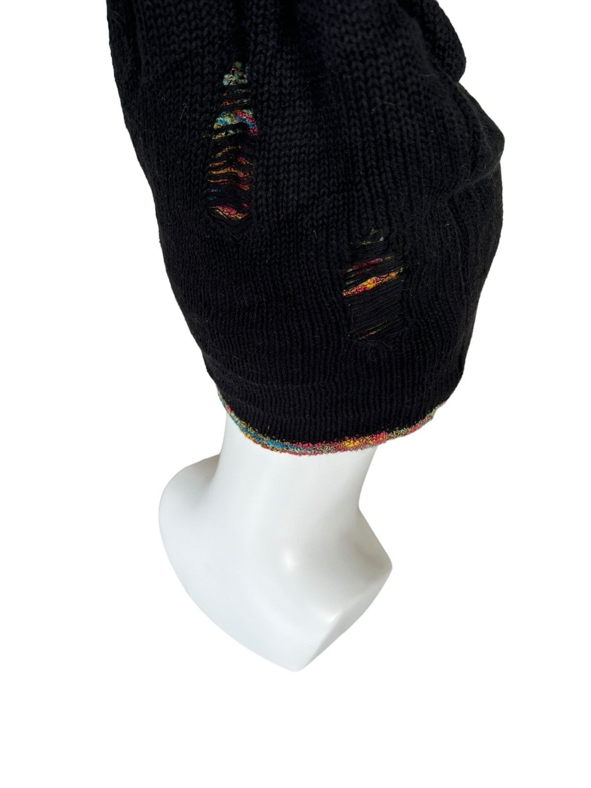 Japanese Brand × Kapital × Vintage Distressed Punk Bondage Style Reversible Beanie Hats Size ONE SIZE - 7 Thumbnail