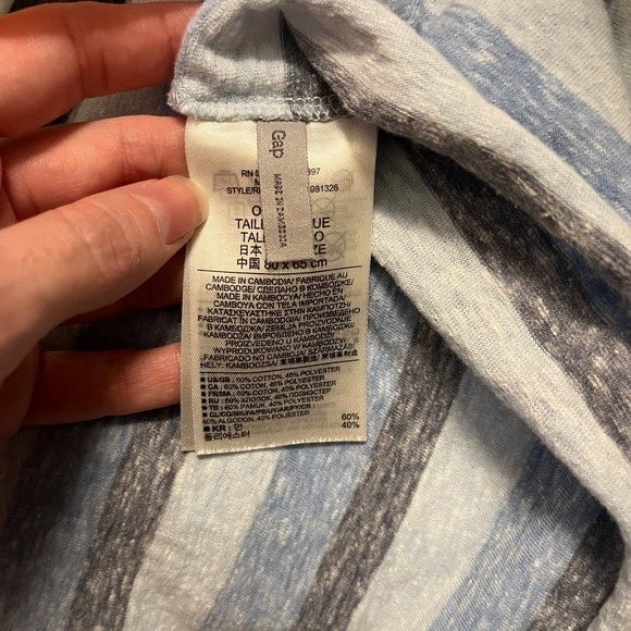 Gap Gap Blue Stripe Infinity Scarf Size ONE SIZE - 5 Thumbnail