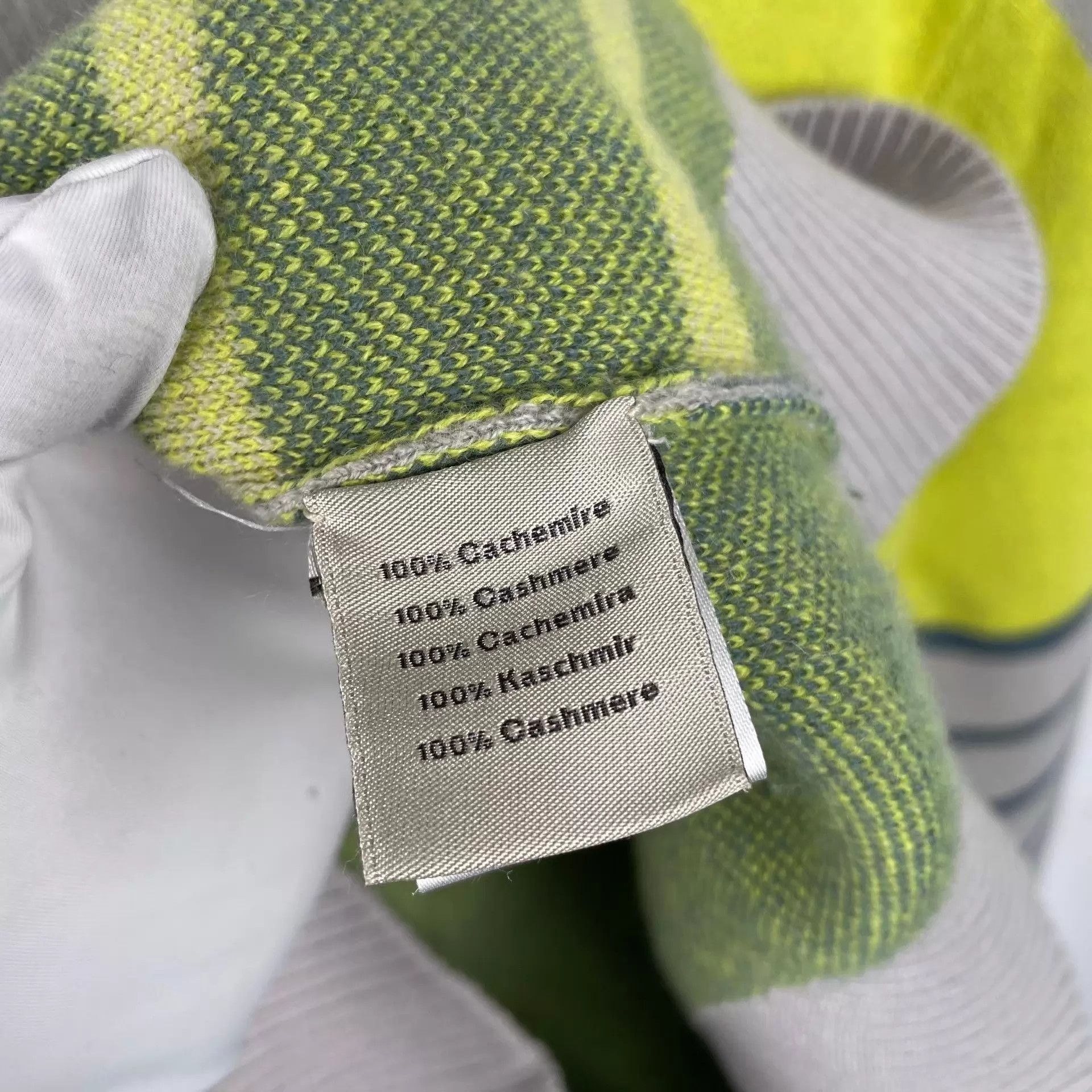 Hermes Hermès Cashmere 2-Tone Gray/Yellow Sweatshirt Size US L / EU 52-54 / 3 - 4 Thumbnail
