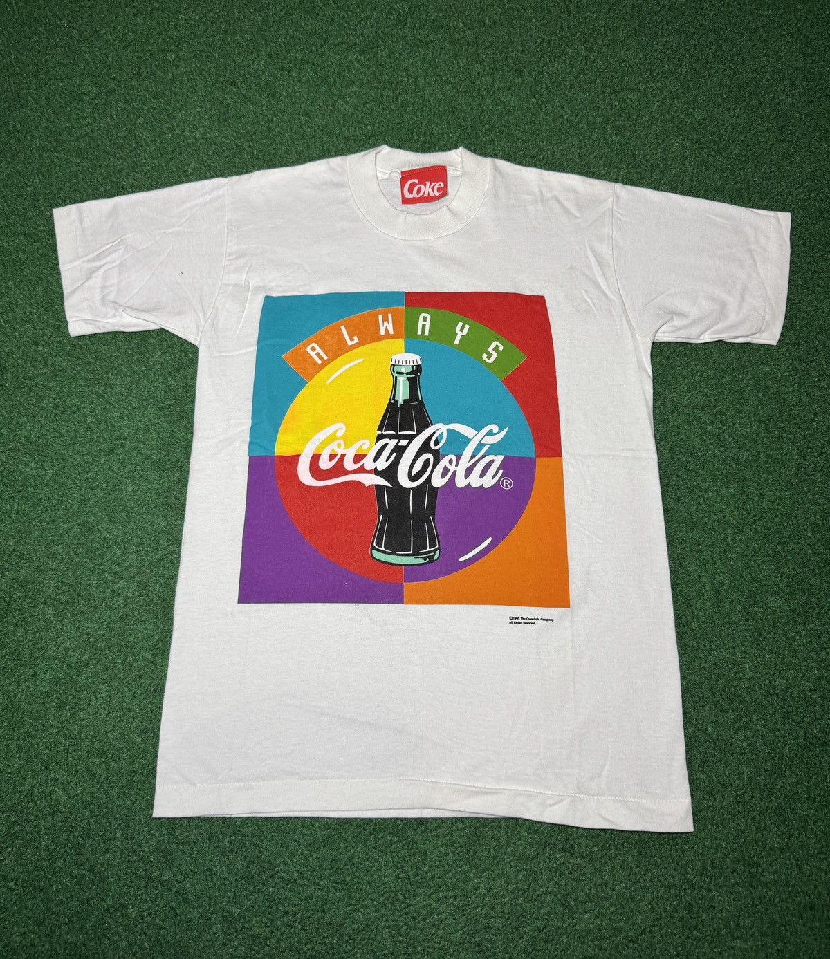 Coca Cola Vintage 90s Coke Pop Art Coca Cola Youth XL 18x27 T Shirt Size US S / EU 44-46 / 1 - 1 Thumbnail