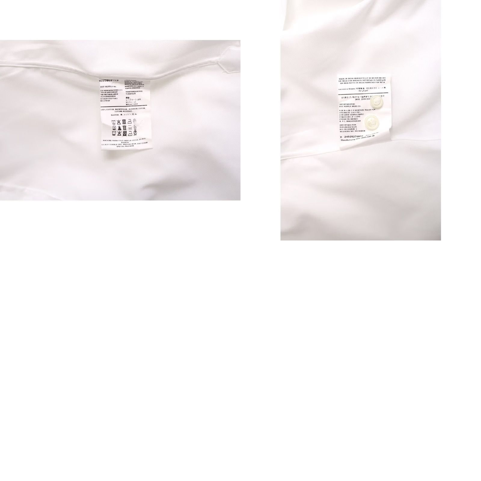 Suitsupply Suitsupply Extra Slim Fit Formal Shirt Men's LARGE Cutaway Neck Button Up Size 42R - 8 Thumbnail