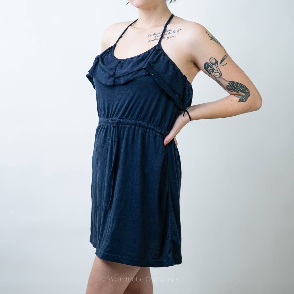 Aeropostale Aeropostale Navy Blue Ruffled Mini Dress - M Size M / US 6-8 / IT 42-44 - 4 Thumbnail