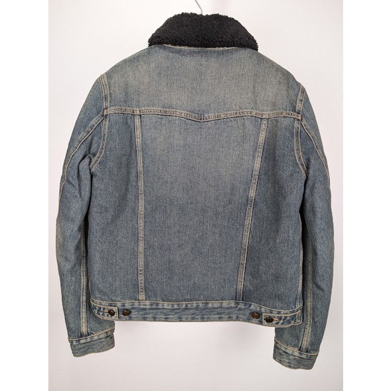 Saint Laurent Paris o1rshd1 Q:2 / Shearling Denim Jacket in Light Blue Size US XL / EU 56 / 4 - 14 Thumbnail