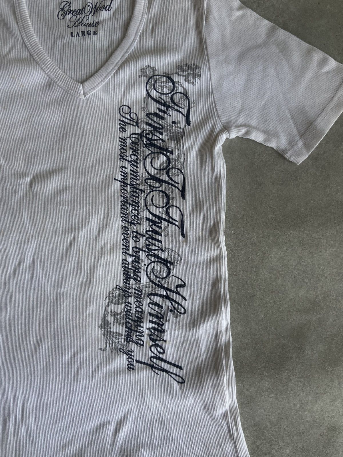 If Six Was Nine × Japanese Brand × Le Grande Bleu (L.G.B.) GREAT WOOD HOUSE POEM TSHIRT Size US L / EU 52-54 / 3 - 2 Thumbnail