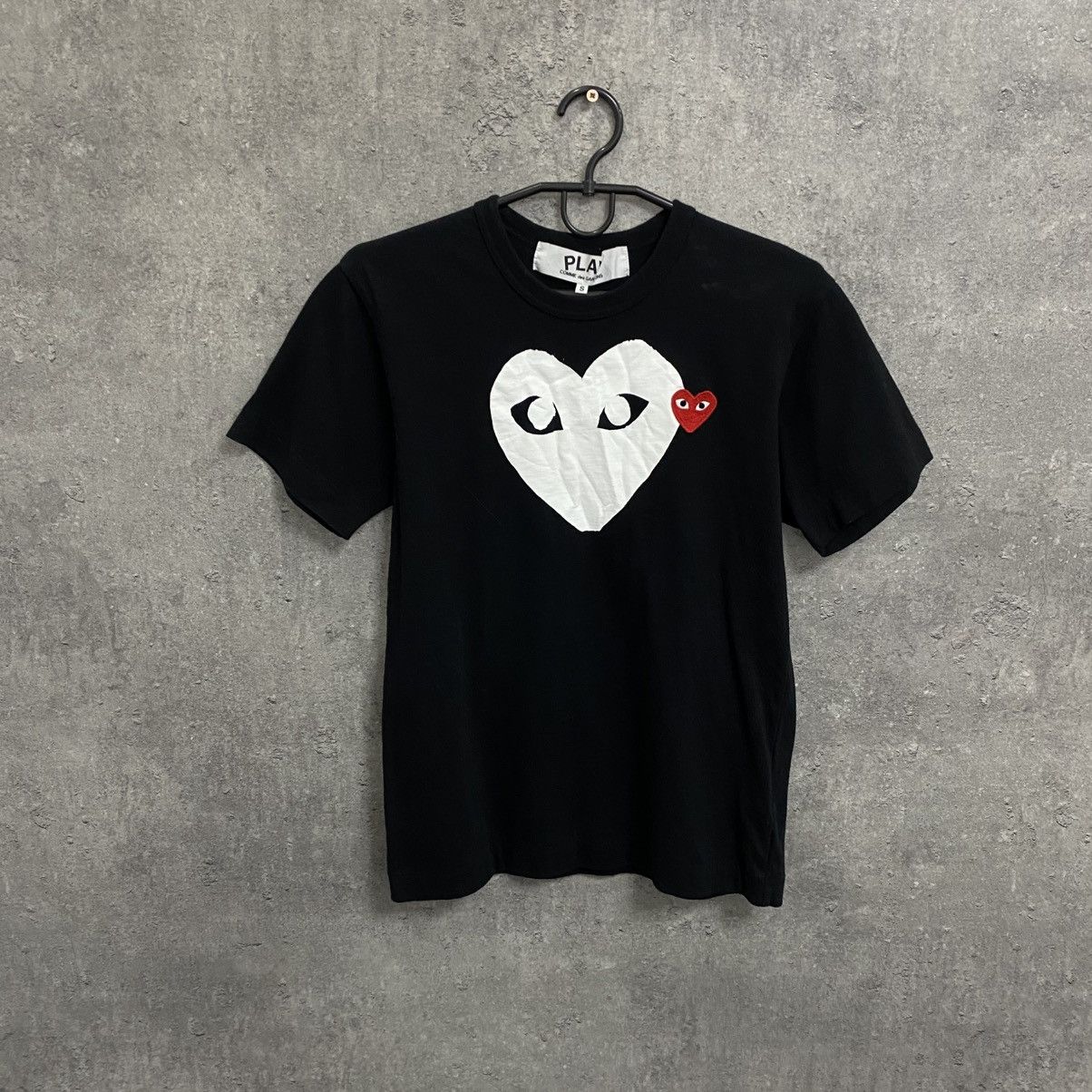 Comme des Garcons Rare Comme Des Garcons Play T-Shirt Black CDG Double Heart Size US S / EU 44-46 / 1 - 1 Thumbnail