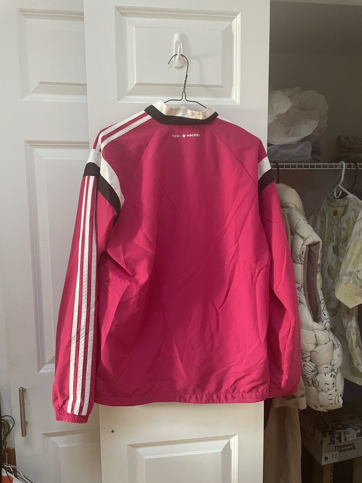 Adidas 2015 Adidas Real Madrid Track Jacket Pink White Size US M / EU 48-50 / 2 - 2 Thumbnail