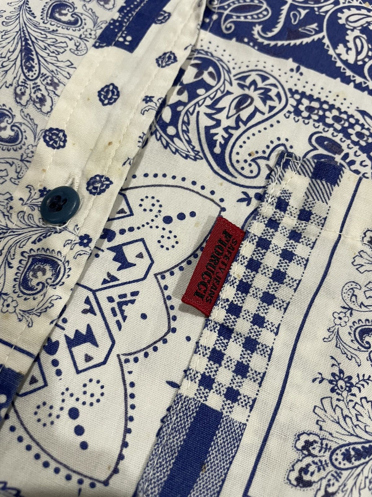 Fiorucci Fiorucci Italy Vintage Bandana Printed Shirts Size US M / EU 48-50 / 2 - 13 Thumbnail